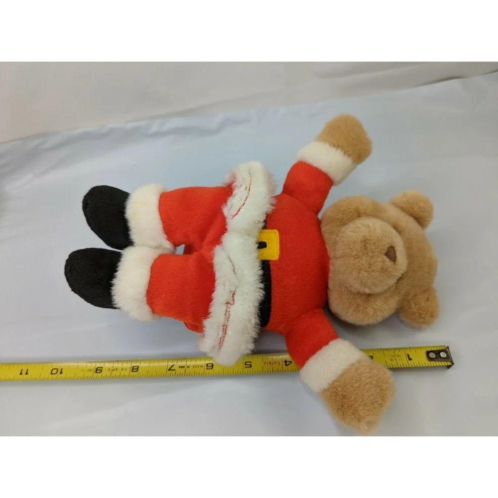 Gund Brown Bear Plush 9 Inch Santa Claus 1993 Stuffed Animal Toy